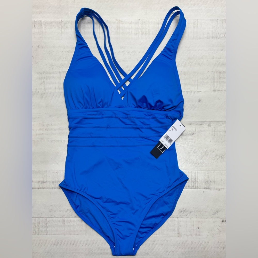 La Blanca Womens Crossback One Piece Swimsuit nwt